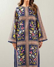 Limelight Navy Khaddar Suit (2 pcs)- Pakistani Winter Clothing