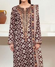 Limelight Brown Khaddar Suit- Pakistani Winter Clothing