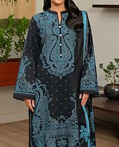 Limelight Black/Turquosie Khaddar Suit (2 pcs)- Pakistani Winter Dress