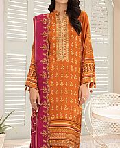 Lsm Safety Orange Pashmina Suit- Pakistani Winter Clothing