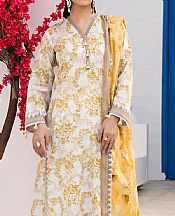 Lsm Off-white Lawn Suit- Pakistani Lawn Dress