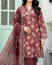 Wine Lawn Suit