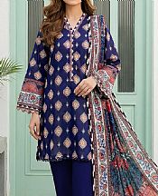 Navy Blue Lawn Suit