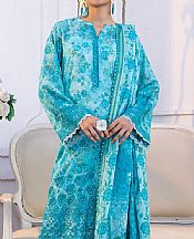 Turquoise Lawn Suit