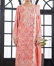 Peach Lawn Suit