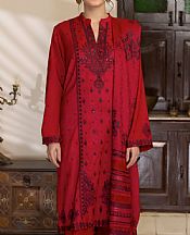 Lsm Red Slub Suit- Pakistani Winter Dress