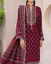 Lsm Maroon Pashmina Suit- Pakistani Winter Clothing