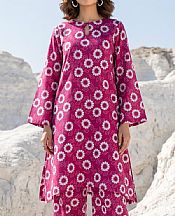 Fuchsia/Off White Lawn Suit (2 pcs)