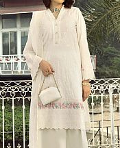 Lsm Off White Lawn Suit- Pakistani Designer Lawn Suits