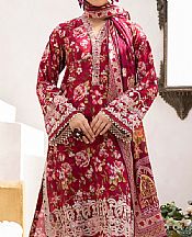 Lsm Wine Red Lawn Suit- Pakistani Lawn Dress
