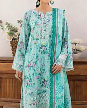 Lsm Light Sea Green Lawn Suit- Pakistani Designer Lawn Suits