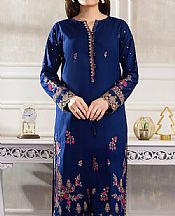 Lsm Royal Blue Lawn Suit (2 pcs)- Pakistani Designer Lawn Suits