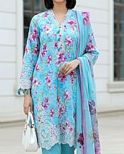 Lsm Sky Blue Lawn Suit- Pakistani Lawn Dress
