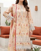 Peach Lawn Suit