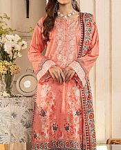 Lsm Coral Pink Lawn Suit- Pakistani Lawn Dress