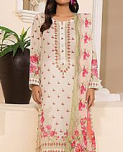 Lsm Off White Lawn Suit- Pakistani Designer Lawn Suits