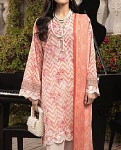 Lsm Peachy Pink Lawn Suit- Pakistani Designer Lawn Suits