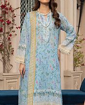 Lsm Carolina Blue Lawn Suit- Pakistani Lawn Dress