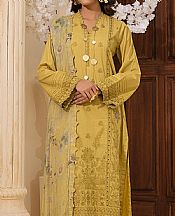 Lsm Satin Sheen Gold Lawn Suit- Pakistani Lawn Dress