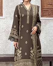 Lsm Woody Brown Pashmina Suit- Pakistani Winter Clothing