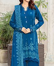 Lsm Deep Sea Blue Pashmina Suit- Pakistani Winter Clothing