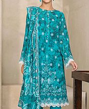 Lsm Teal Lawn Suit- Pakistani Designer Lawn Suits