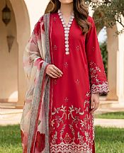 Lsm Red Lawn Suit- Pakistani Lawn Dress