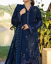 Lsm Navy Blue Slub Suit- Pakistani Winter Clothing
