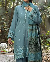 Lsm Greyish Turquoise Slub Suit- Pakistani Winter Dress