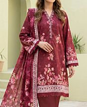 Wine Lawn Suit