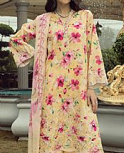 Lsm Sand Gold Lawn Suit- Pakistani Designer Lawn Suits