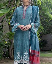 Lsm Teal Lawn Suit- Pakistani Designer Lawn Suits