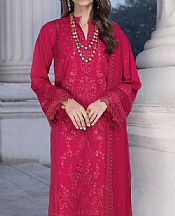 Lsm Debian Red Lawn Suit- Pakistani Designer Lawn Suits