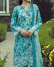 Lsm Aqua Lawn Suit- Pakistani Lawn Dress
