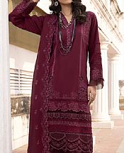 Lsm Wine Berry Lawn Suit- Pakistani Lawn Dress