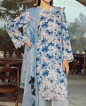 Lsm Blue/Grey Lawn Suit- Pakistani Designer Lawn Suits