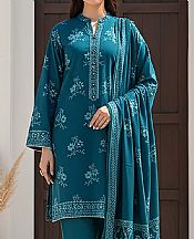 Lsm Teal Pashmina Suit- Pakistani Winter Dress