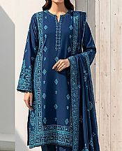 Lsm Navy Blue Pashmina Suit- Pakistani Winter Dress