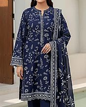 Lsm Navy Blue Pashmina Suit- Pakistani Winter Clothing