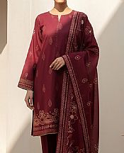 Lsm Wine Pashmina Suit- Pakistani Winter Dress