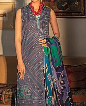 Royal Purple Lawn Suit- Pakistani Designer Lawn Dress