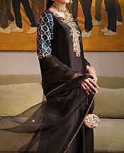 Mahum Asad Indigo Brew- Pakistani Designer Chiffon Suit