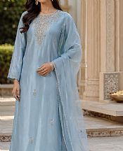 Light Turquoise Tissue Silk Suit