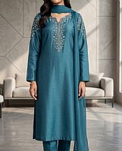Teal Raw Silk Suit