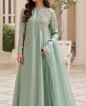 Mahveen Studio Sea Green Tissue Silk Suit- Pakistani Designer Chiffon Suit