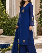 Mahveen Studio Royal Blue Chiffon Suit- Pakistani Chiffon Dress