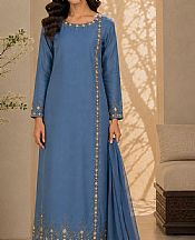 Blue Tissue Silk Suit