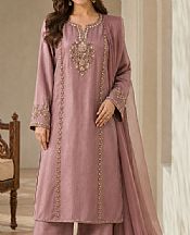 Mahveen Studio Light Mauve Tissue Silk Suit- Pakistani Chiffon Dress
