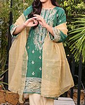 Mak Fashion Emerald Green Organza Suit