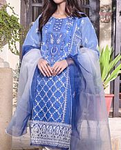 Mak Fashion Cornflower Blue Organza Suit